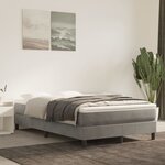 vidaXL Cadre de lit Gris clair 120x200 cm Velours