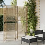 vidaXL Cloison de séparation 5 panneaux beige résine tressée