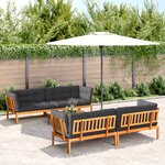 vidaXL Salon palette de jardin avec coussins 5Pièces bois d'acacia massif
