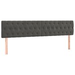 vidaXL Têtes de lit 2 Pièces Gris foncé 90x7x78/88 cm Velours