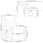 vidaXL Fauteuil de massage inclinable électrique Vert foncé Tissu