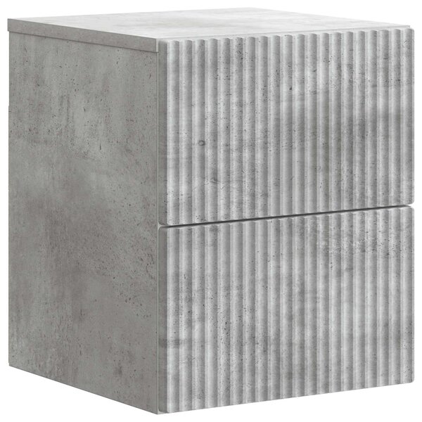 vidaXL Cabinet de chevet mural Gris béton 33 x 34 5 x 40 cm