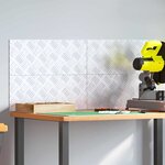 vidaXL Plaques d'aluminium à damier 4 Pièces antidérapantes 50x20 cm