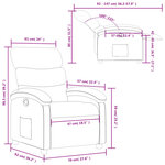 vidaXL Fauteuil inclinable Crème Tissu