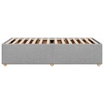 vidaXL Cadre de lit Gris clair 90x190 cm Tissu