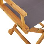 vidaXL Chaises de réalisateur pliables lot de 2 gris foncé tissu