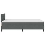 vidaXL Lit boxspring avec matelas Gris foncé 120 x 200 cm tissu