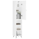 vidaXL Buffet haut Blanc 34 5x34x180 cm Bois d'ingénierie