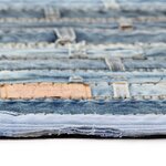 Vidaxl tapis jeans patchwork 80 x 150 cm denim bleu