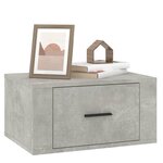 vidaXL Tables de chevet murales 2 Pièces Gris béton 50x36x25 cm