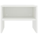 vidaXL Tables de chevet 2 Pièces Blanc 40x30x30 cm Bois d'ingénierie