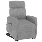 vidaXL Fauteuil Gris clair Tissu