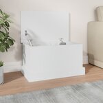vidaXL Boîte de rangement blanc 50x30x28 cm bois d'ingénierie
