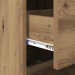 vidaXL Buffet chêne artisanal 34 5 x 34 x 90 cm Bois d'ingénierie