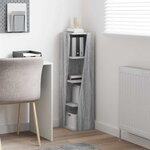 vidaXL Meuble d'angle Blanc 27 5x27x102cm Bois d'ingénierie