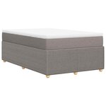 vidaXL Sommier à lattes de lit avec matelas taupe 120x190 cm tissu