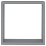vidaXL Étagères murales sous forme de cube 3 Pièces Gris MDF