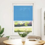 vidaXL Store plissé bleu 75x150 cm largeur du tissu 74 4 cm polyester