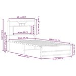 vidaXL Cadre de lit sans matelas chêne marron 90x200cm bois ingénierie