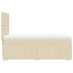 vidaXL Sommier à lattes de lit avec matelas Crème 80x200 cm Tissu