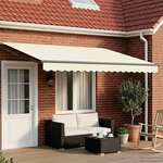 vidaXL Store rétractable manuel avec LEDs 4 5 × 3 m
