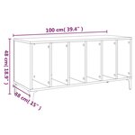 vidaXL Armoire à disques chêne marron 100x38x48 cm bois d'ingénierie