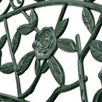 vidaXL Banc de jardin 100 cm Aluminium coulé Vert