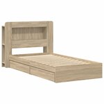vidaXL Cadre de lit avec rangement Chêne Sonoma 90 x 200 cm