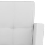 Vidaxl tabourets de bar lot de 2 blanc similicuir