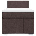 vidaXL Sommier à lattes de lit avec matelas Marron foncé 100x200 cm