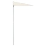 vidaXL Demi-parasol de jardin avec mât 180x90 cm sable
