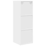 vidaXL Meuble TV mural Blanc 37x37x107 cm Bois d’ingénierie