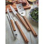 Pince pour plancha barbecue - 370 mm - tramontina churrasco -  - bois et inox 370