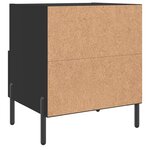 vidaXL Tables de chevet 2 Pièces noir 40x35x47 5 cm bois d’ingénierie