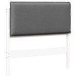 vidaXL Tête de lit capitonnée Blanc et gris clair 75 cm Pin massif