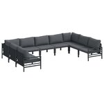 vidaXL Ensemble de canapé de jardin Anthracite Acier