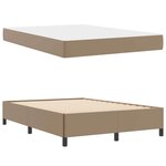 vidaXL Cadre de lit avec matelas Cappuccino 140 x 190 cm tissu