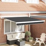 vidaXL Auvent Rétractable Anthracite 300 x 250 cm Tissu  Métal