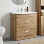 vidaXL Meuble sous lavabo de salle de bain Chêne artisanal