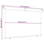 vidaXL Auvent latéral de balcon 175x250 cm Rouge