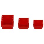 vidaXL Ensemble d'étagères d'atelier 35 Pièces Rouge et noir 77x39 cm PP