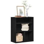 vidaXL Bibliothèque noir 60x30x71 5 cm bois d'ingénierie