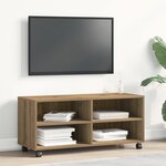 Meuble TV vidaXL en chêne artisan 90x35x35 cm en bois d'ingénierie