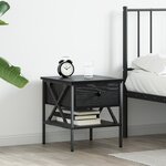 vidaXL Table de chevet Chêne noir 40x42x45 cm Bois d'ingénierie