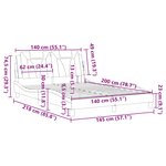 vidaXL Cadre de lit Viana sans matelas blanc 140x200 cm similicuir