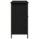 vidaXL Buffet Chêne Noir 100x35x70 cm Bois d'ingénierie et Acier