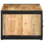 vidaXL Table basse 90x50x36 cm bois de manguier massif brut