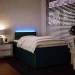 vidaXL Sommier à lattes de lit avec matelas vert foncé 120x190 cm