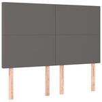 vidaXL Cadre de lit avec tête de lit Gris 140x190 cm Similicuir