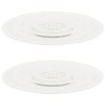 vidaXL Assiette de service rotative 2Pièces Transparent 30cm Verre trempé